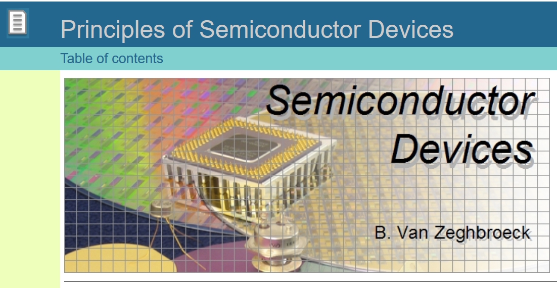 Principles of Semiconductor Devices By Bart Van Zeghbroeck